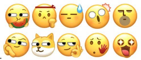 吃瓜表情符号是什么意思图片,网络社交中的幽默与调侃